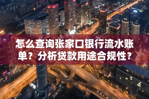 怎么查询张家口银行流水账单？分析贷款用途合规性？